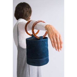 Simon Miller "Bonsai" Bag in Navy Suede